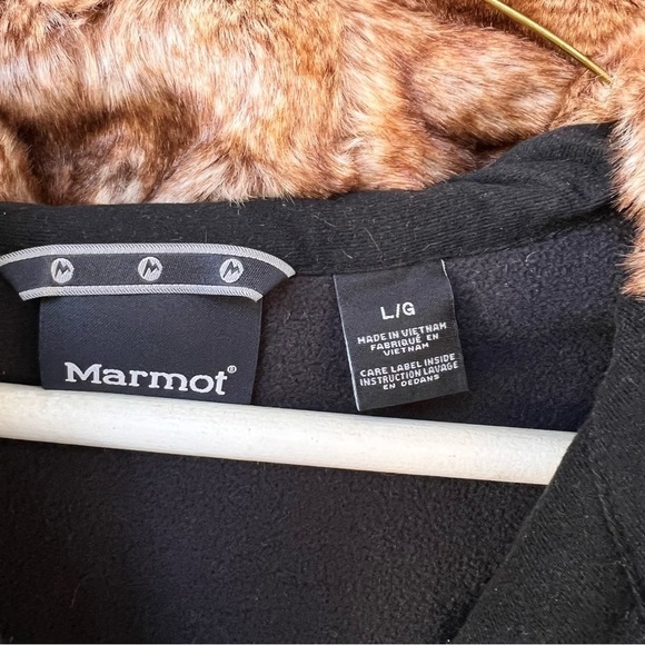 MARMOT SOFT SHELL FAUX FUR LINED VEST ZIPPER POCKETS SIZE LARGE - Picture 4 of 12